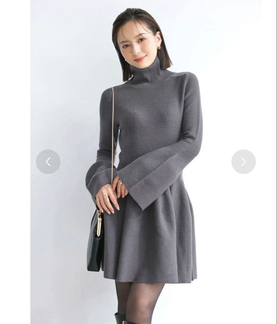 anuans アニュアンス　フレアーミニニットワンピース　未使用