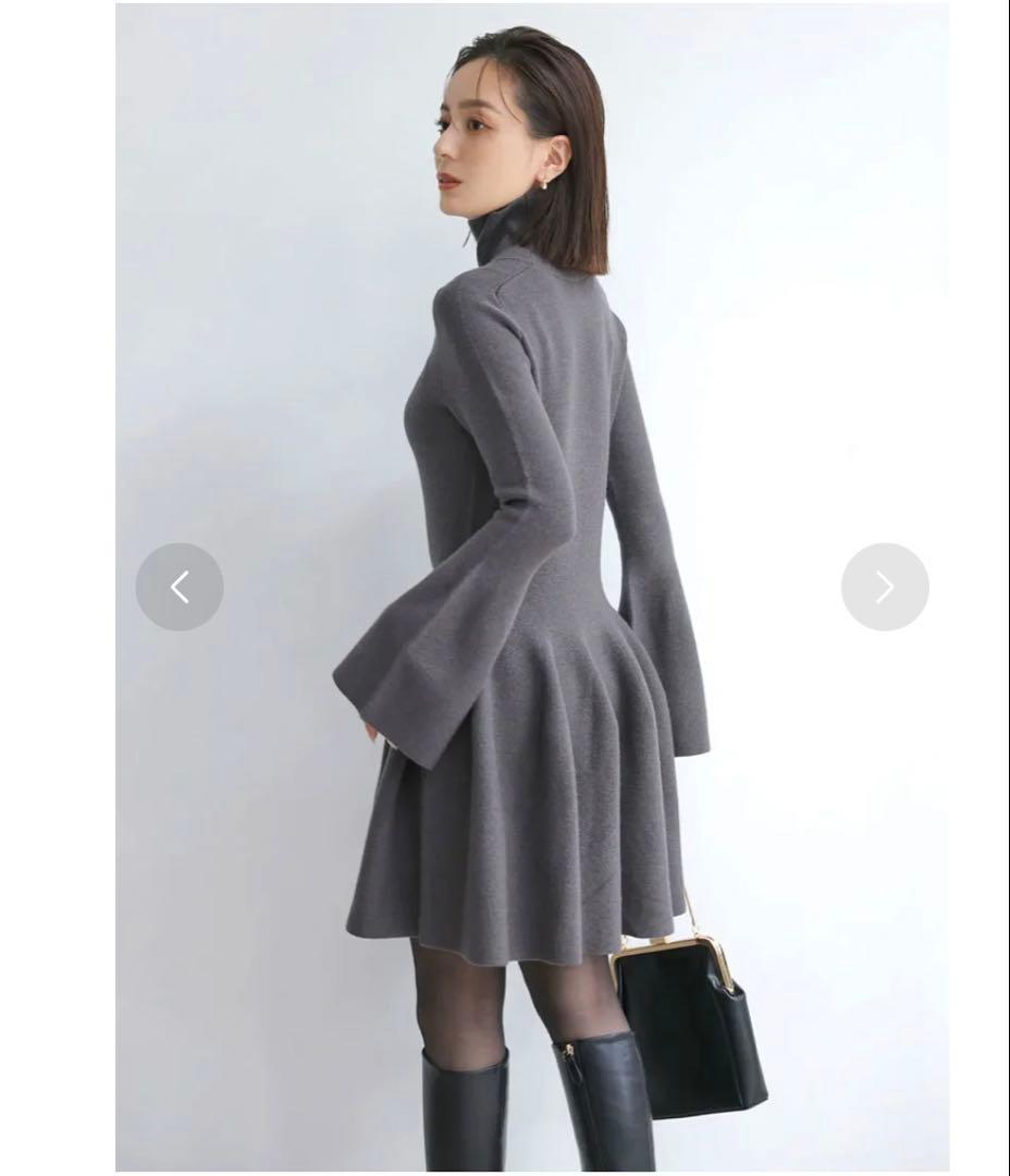 anuans アニュアンス　フレアーミニニットワンピース　未使用