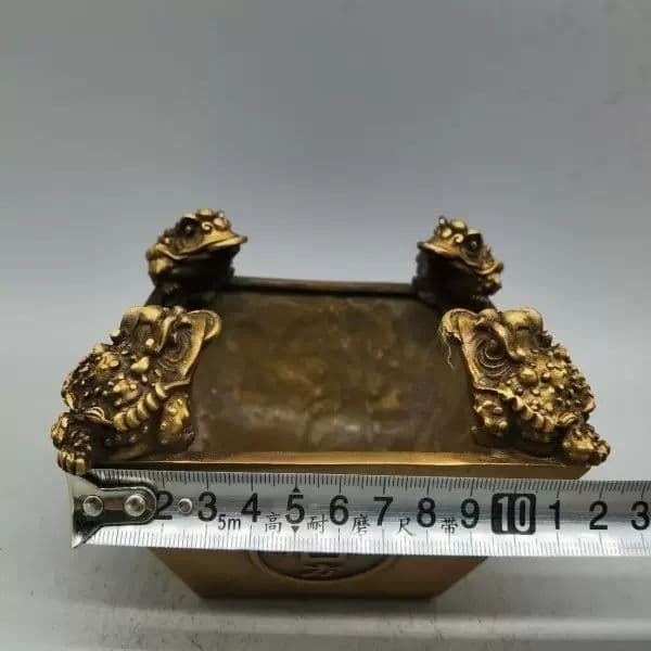 金蟾銅斗 開運 招財 装飾品 工芸品美術品 置物