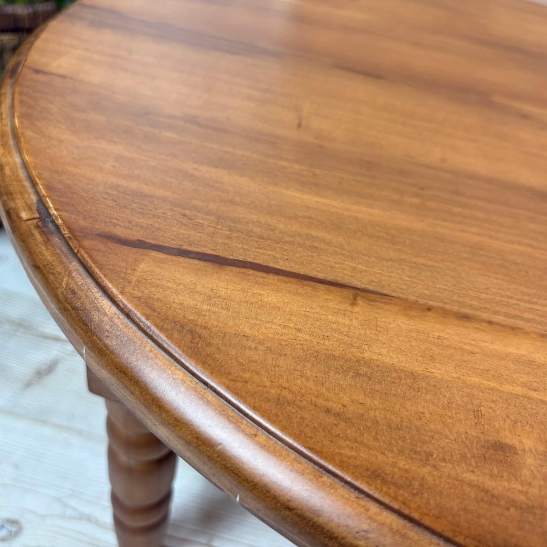 カントリー北欧調丸テーブル無垢ナチュラルウッド木製座卓松材無垢ちゃぶ台