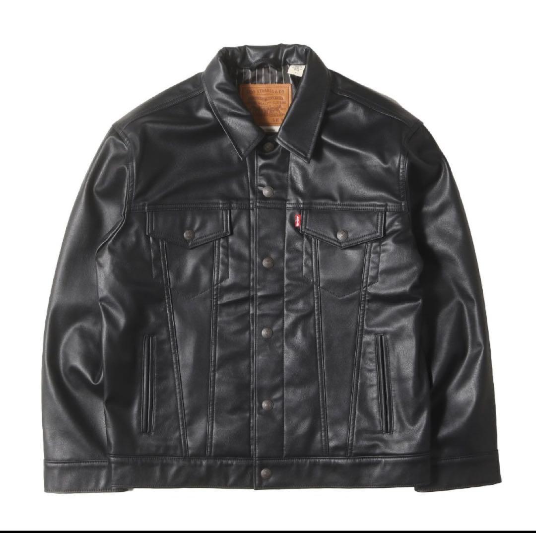 希少　未使用級 リーバイスプレミアム　レザートラッカージャケット