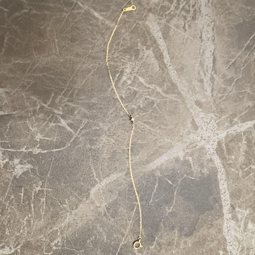 ete ゴールドチェーンブレスレット 18k 一粒ダイヤ