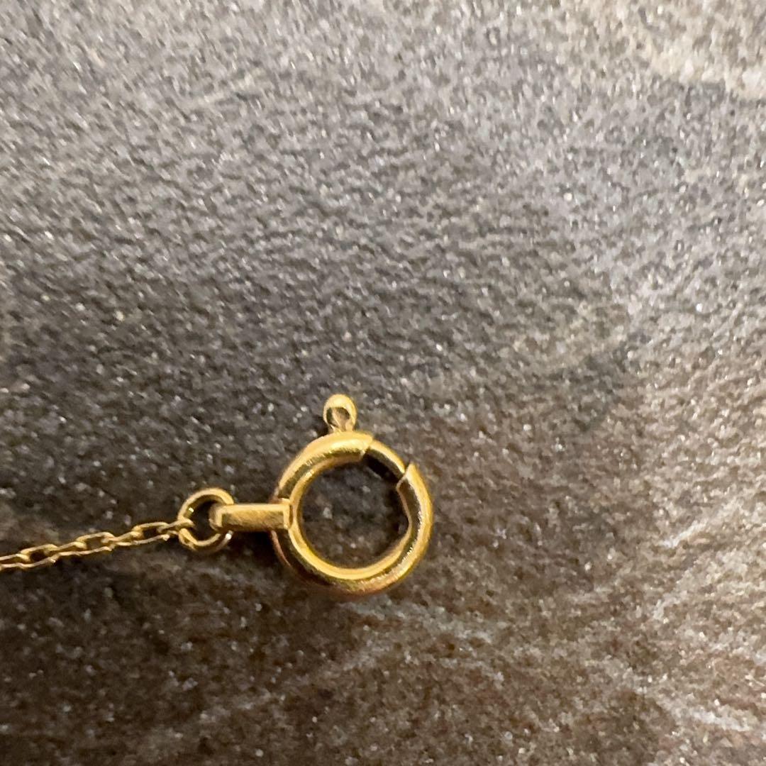 ete ゴールドチェーンブレスレット 18k 一粒ダイヤ