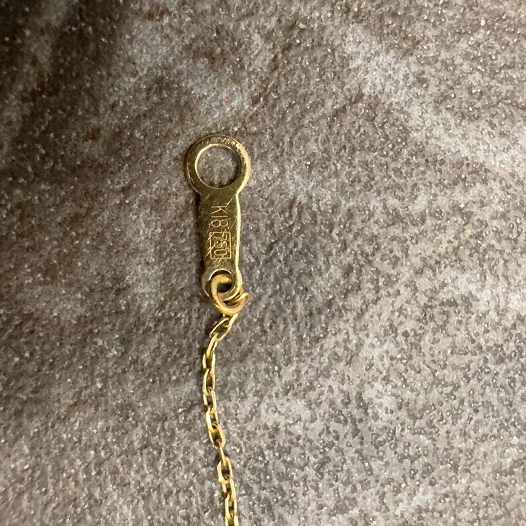 ete ゴールドチェーンブレスレット 18k 一粒ダイヤ