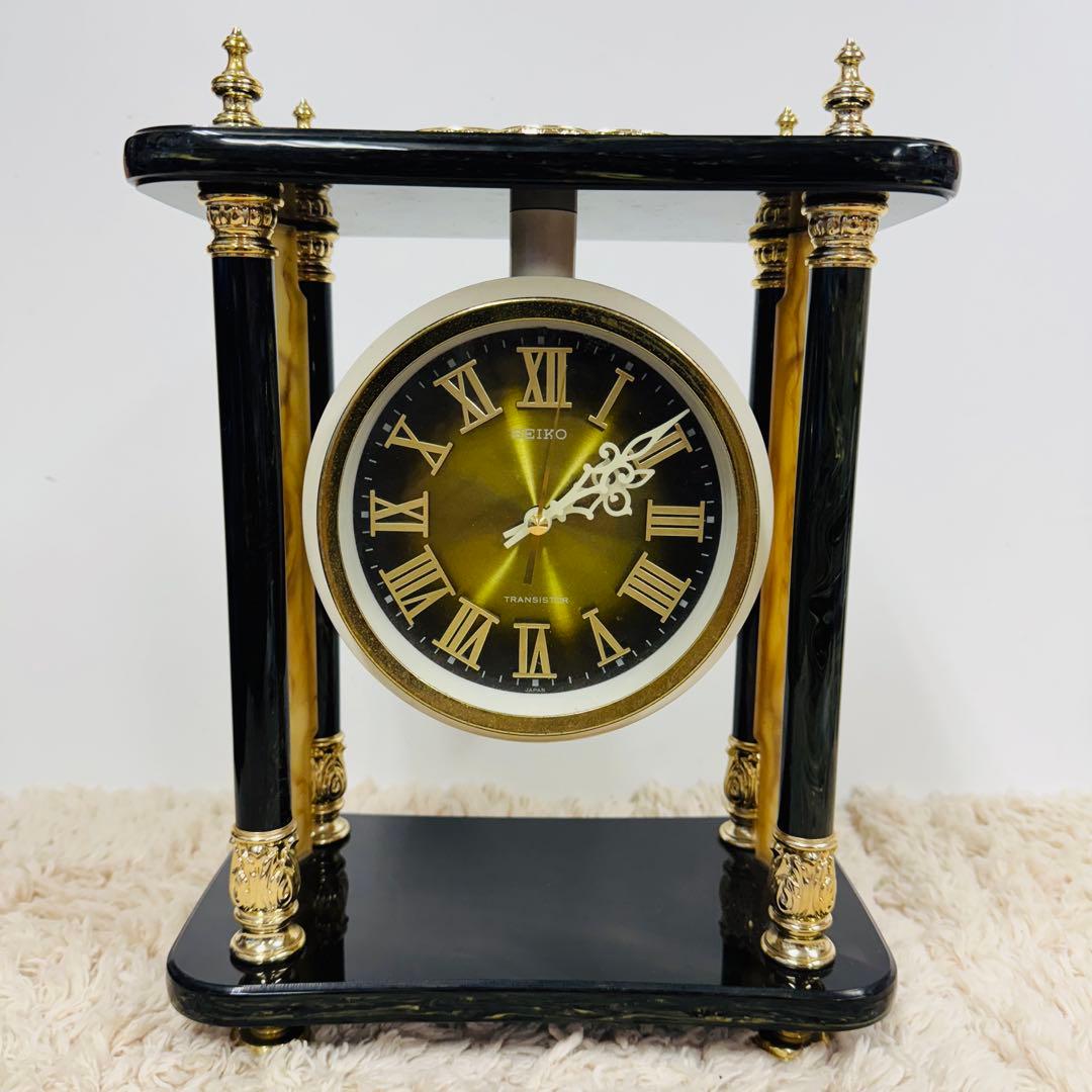 【希少】 SEIKO 置時計 TZ614 動作確認済み 非売品 アンティーク