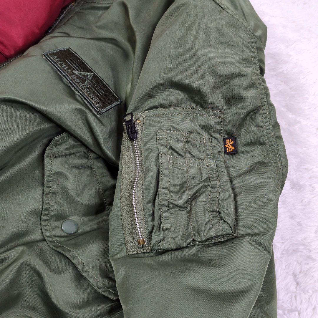 希少 赤ロゴ ALPHA アーチロゴ ワッペン フライトジャケット MA-1