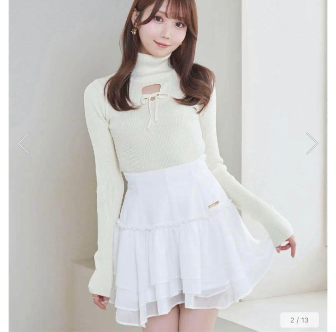 Rosé Muse organdy frills skirt pants M