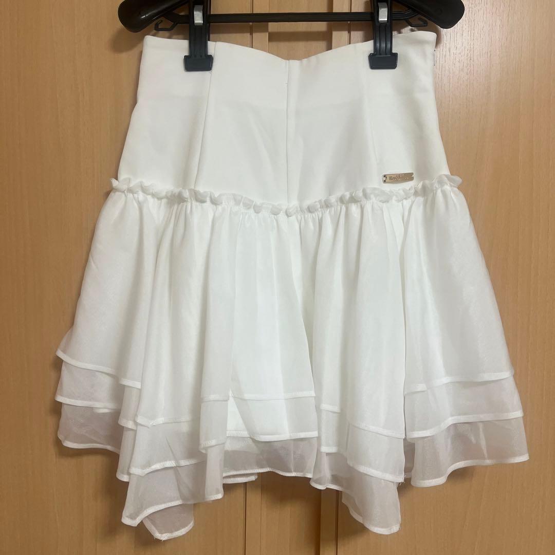 Rosé Muse organdy frills skirt pants M