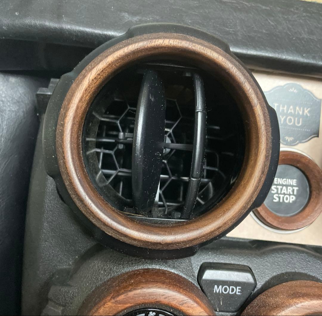 38RU✿shop様ウォルナット製エアコン,サイドルーバー,スタートボタンリング