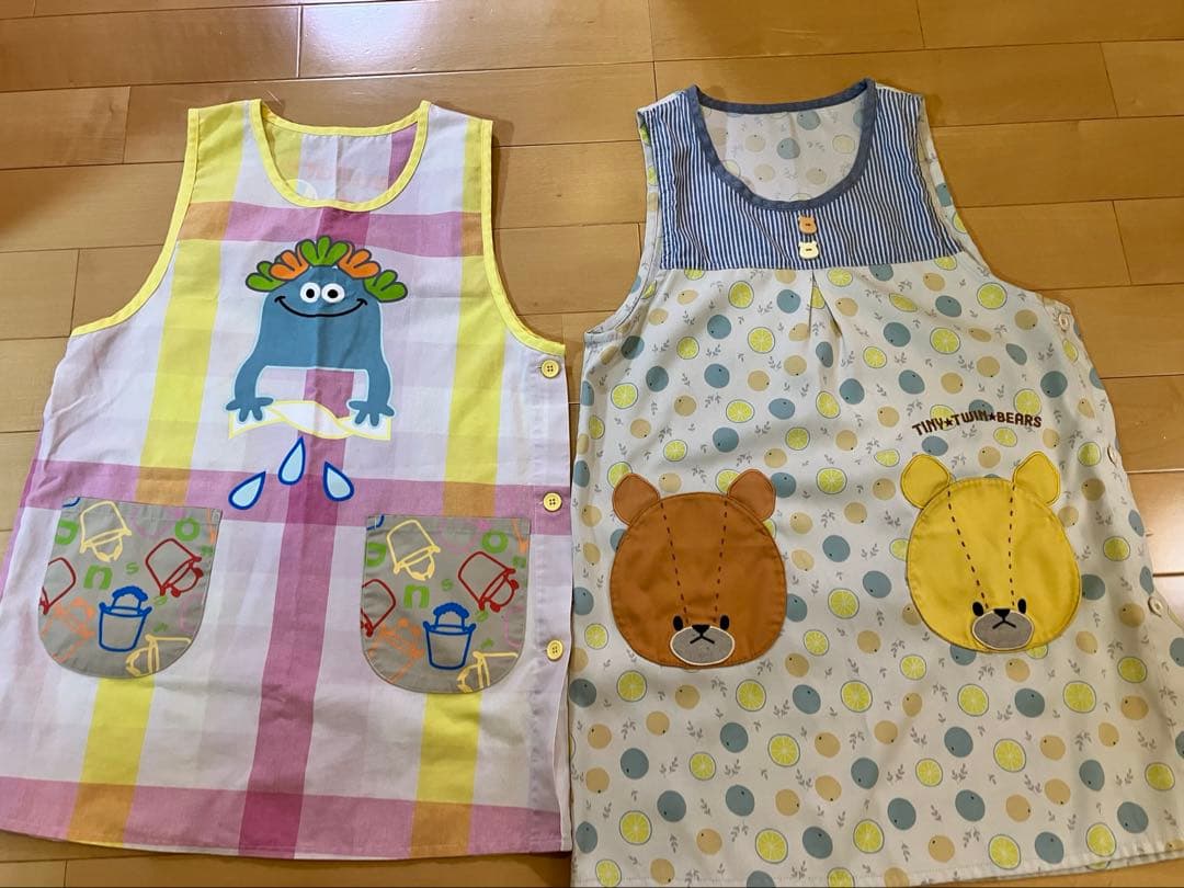 保育士キャラクターエプロンセット10枚