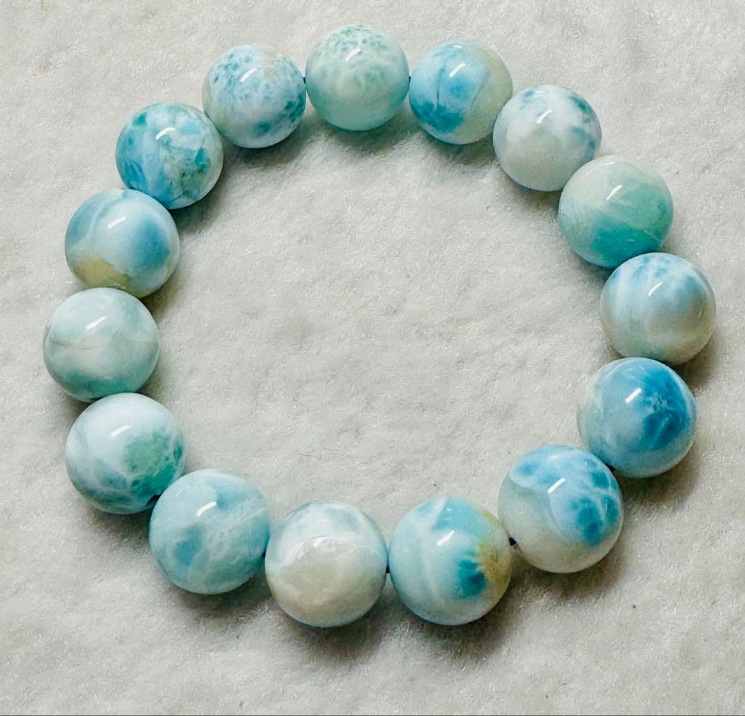 天然未処理大粒アイスラリマーブレスレット