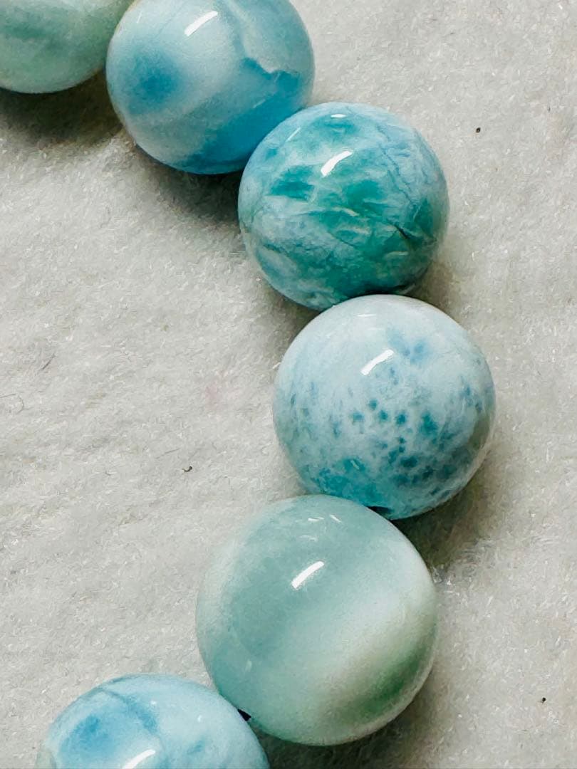 天然未処理大粒アイスラリマーブレスレット