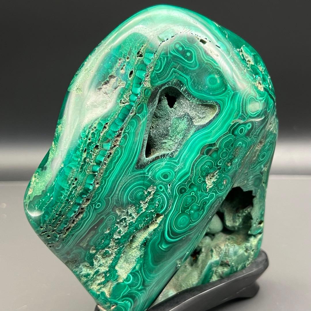 ✨癒される発色と模様✨高いヒーリングパワー✨天眼 マラカイト 原石 天然石