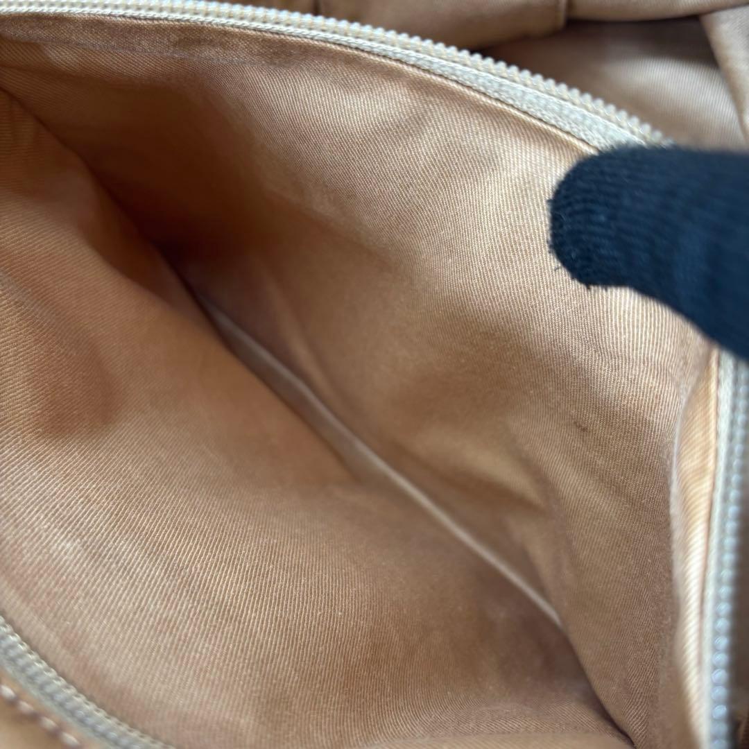 【良品】ハンティングワールド　トートバッグ　ロゴ柄　肩掛け　レザー　キャンバス