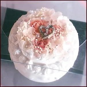 プリザーブドフラワーケーキ ハートピンク ギフトケース付き☆