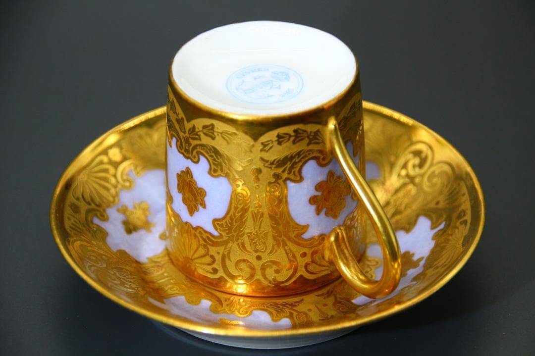 一点もの 芸術 1900年中期頃 フランス セーブル ゴールド カップ&ソーサー