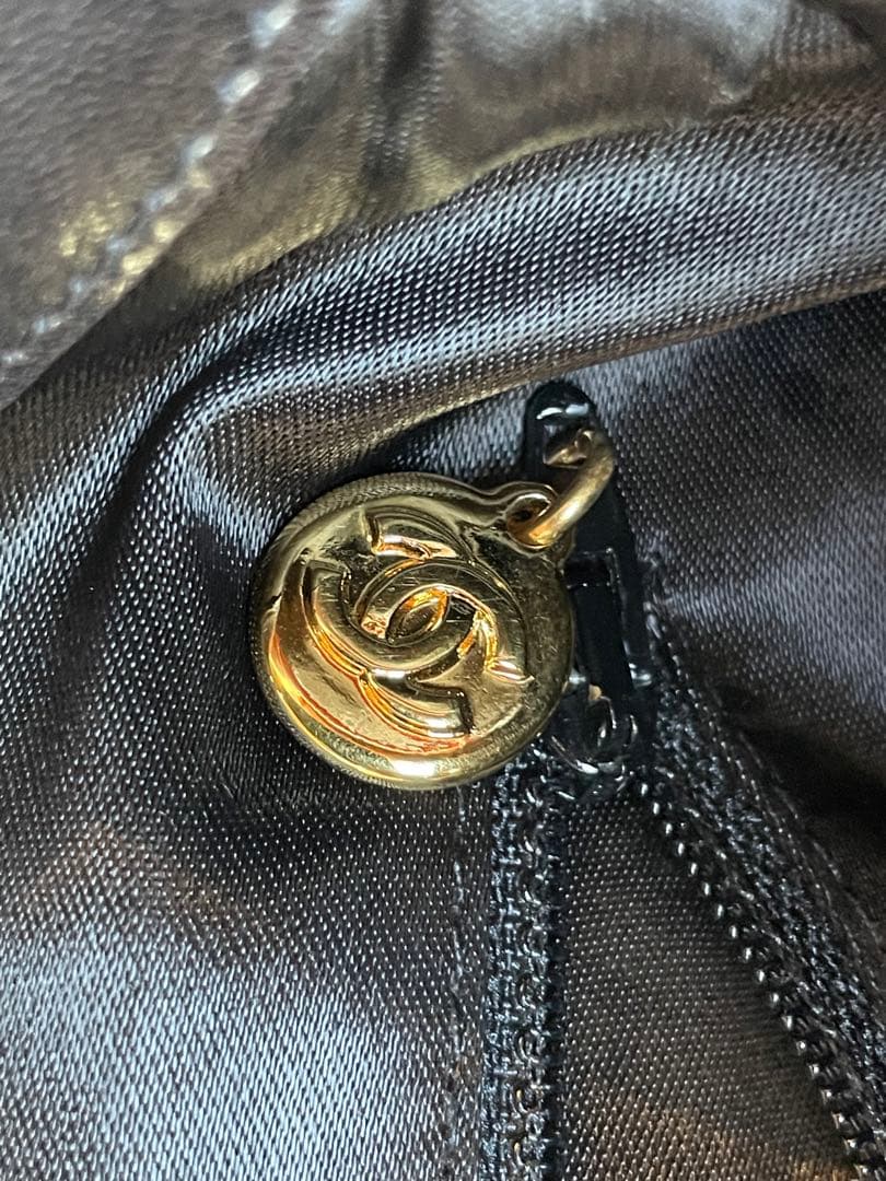 【極美品】CHANEL トートバッグ　チェーン　ラムスキン　ブラック　シール付き