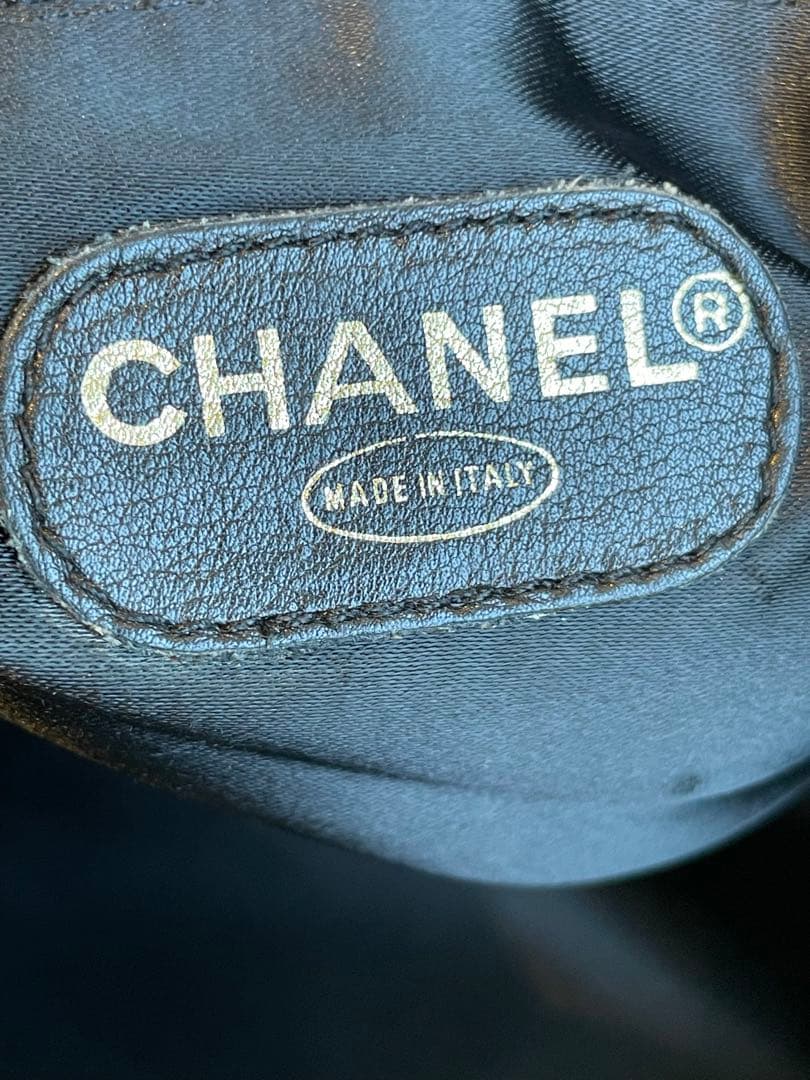 【極美品】CHANEL トートバッグ　チェーン　ラムスキン　ブラック　シール付き