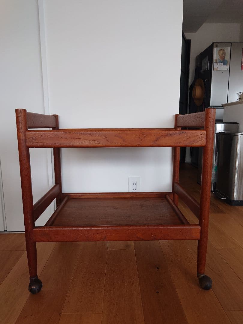 デンマーク製 北欧ビンテージ ワゴン 60s チーク