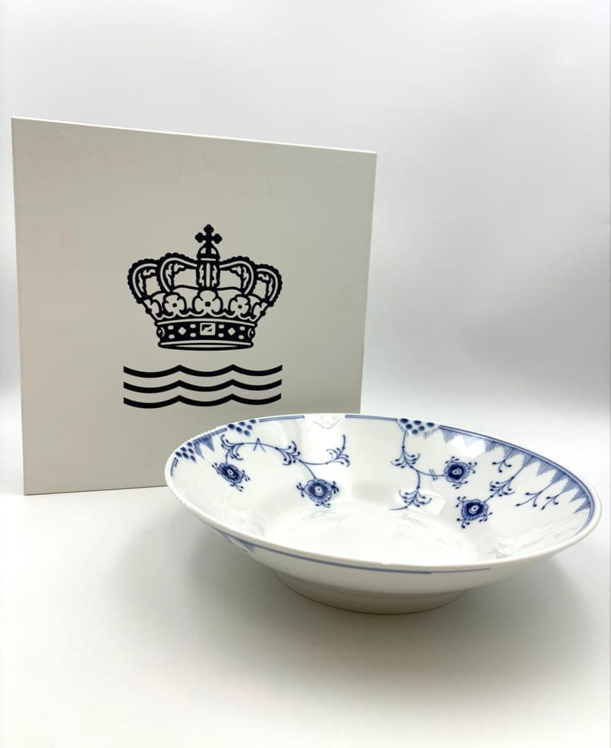 未使用保管品　ロイヤルコペンハーゲン　ブルーエレメンツ　24.5cmプレート箱付