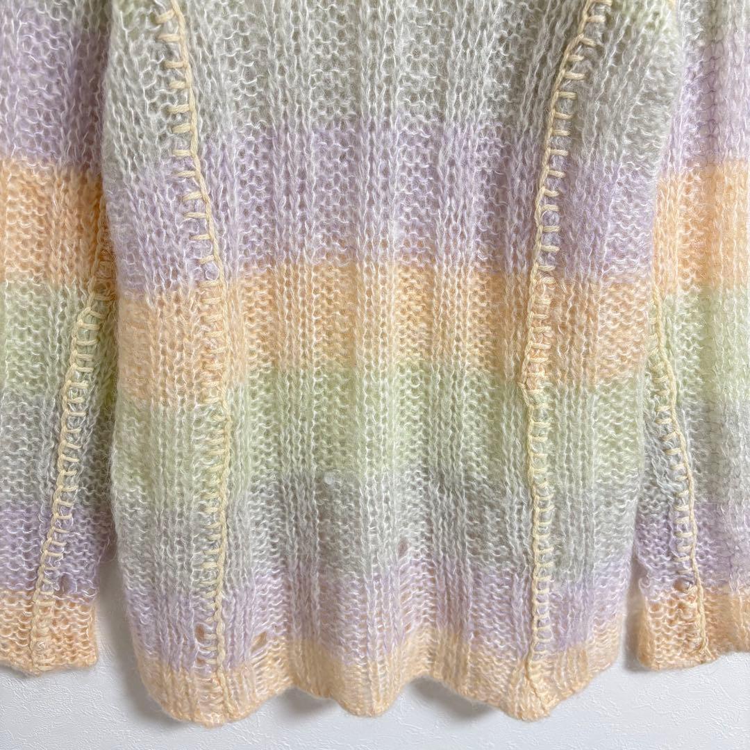 美品★ACNE STUDIOS モヘア モックネック マルチカラー ニット XS