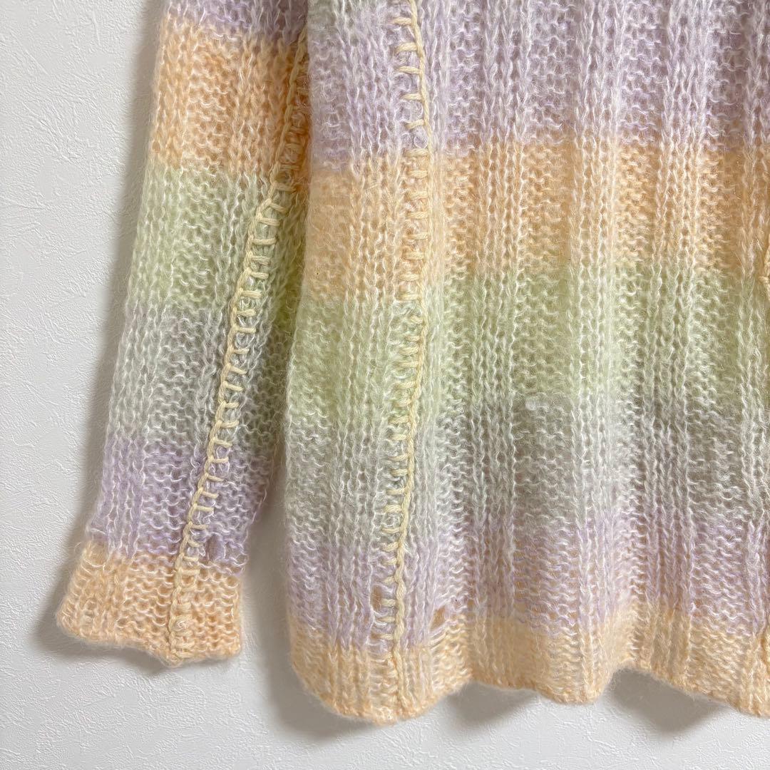 美品★ACNE STUDIOS モヘア モックネック マルチカラー ニット XS