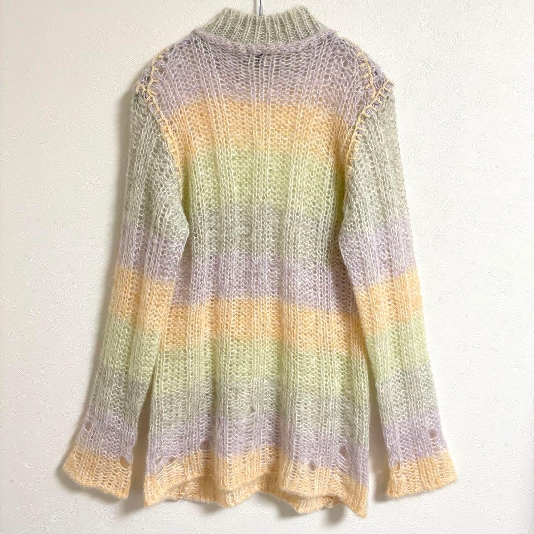 美品★ACNE STUDIOS モヘア モックネック マルチカラー ニット XS