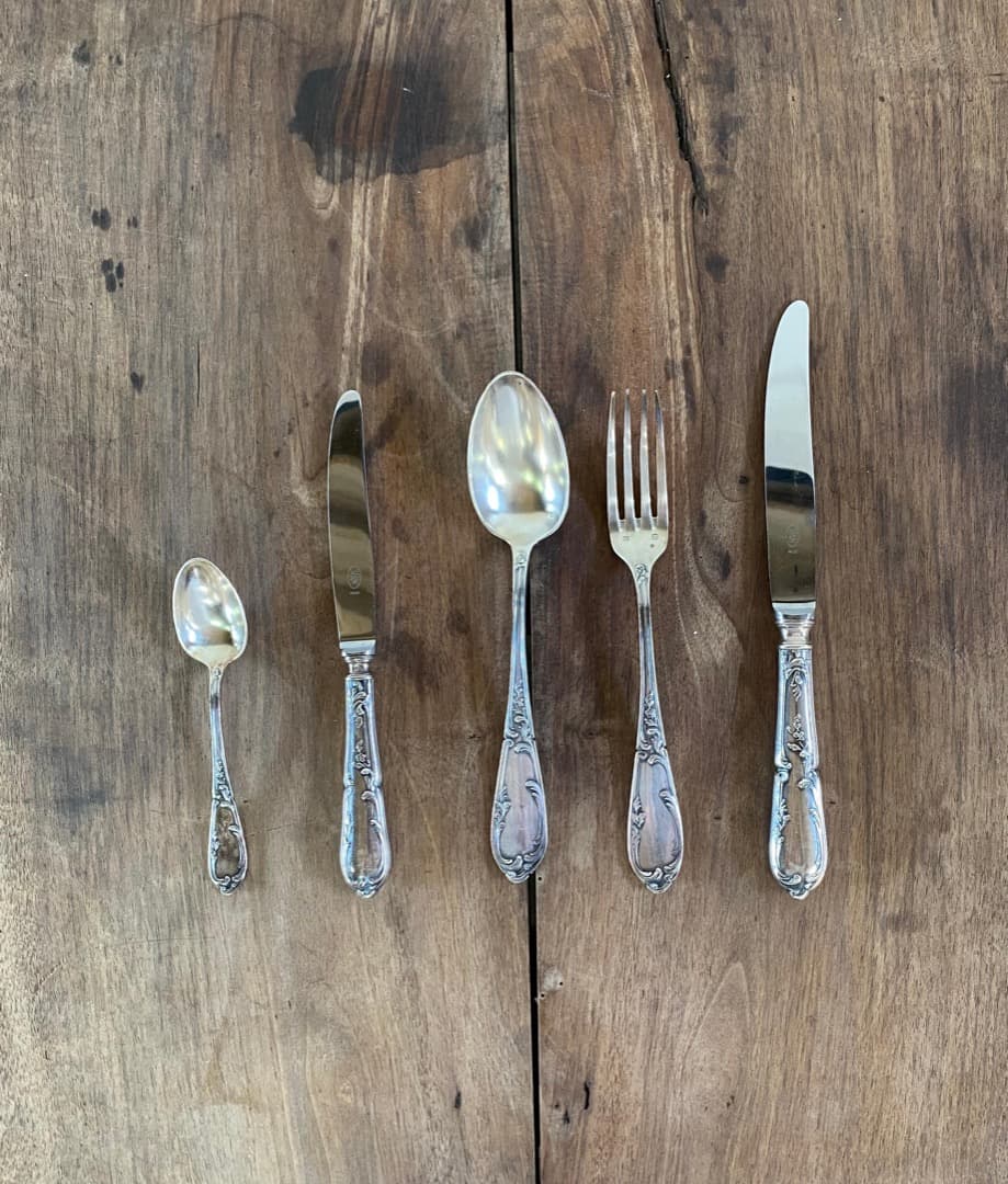 アンティーク カトラリー 5セット シルバー テーブルウェア フランス 装飾