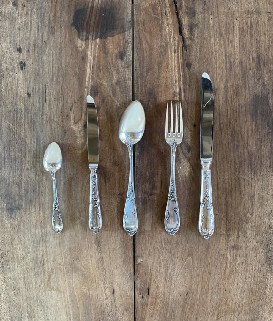 アンティーク カトラリー 5セット シルバー テーブルウェア フランス 装飾