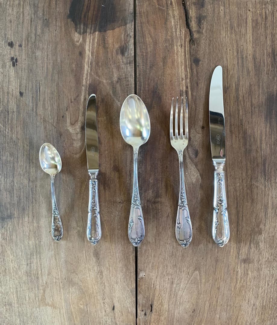アンティーク カトラリー 5セット シルバー テーブルウェア フランス 装飾