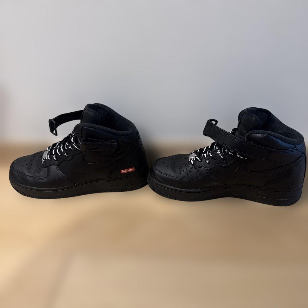 Nike Air Force 1 Mid Supreme ブラック 25cm