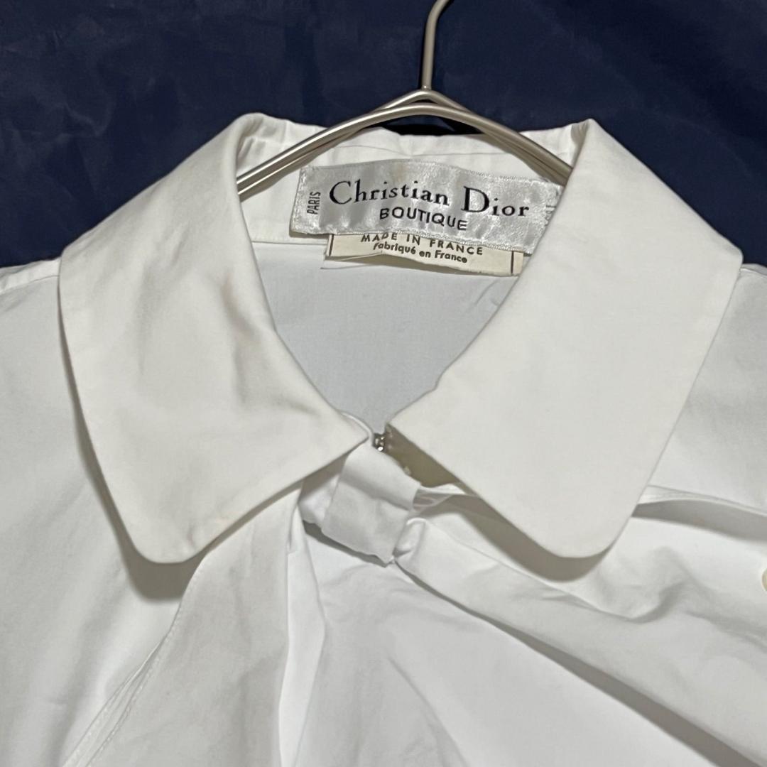 クリスチャンディオール ボウタイ アシンメトリー 変形 シャツ フレンチスリーブ