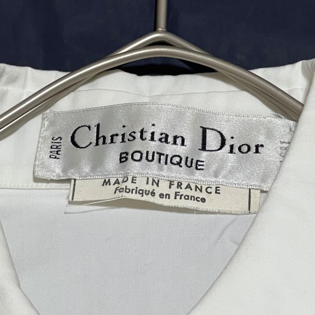 クリスチャンディオール ボウタイ アシンメトリー 変形 シャツ フレンチスリーブ