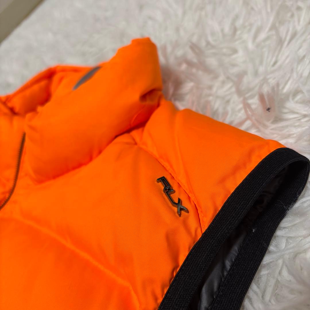 新品未使用 RLX ダウン 中綿 ベスト オレンジ ゴルフウェア