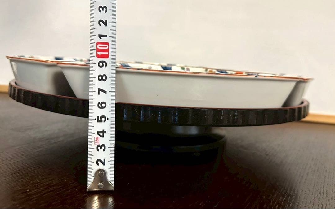 【値下げしました】有田焼　掛ノ谷釜　回転台付き仕切り皿 直径約30cm