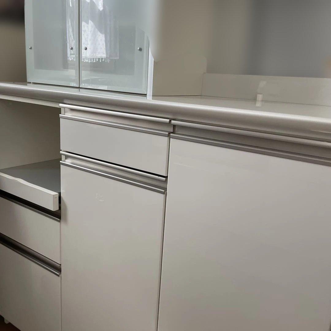 に*ん様 【大容量】Pamouna FDseries食器棚　パールホワイト　幅1