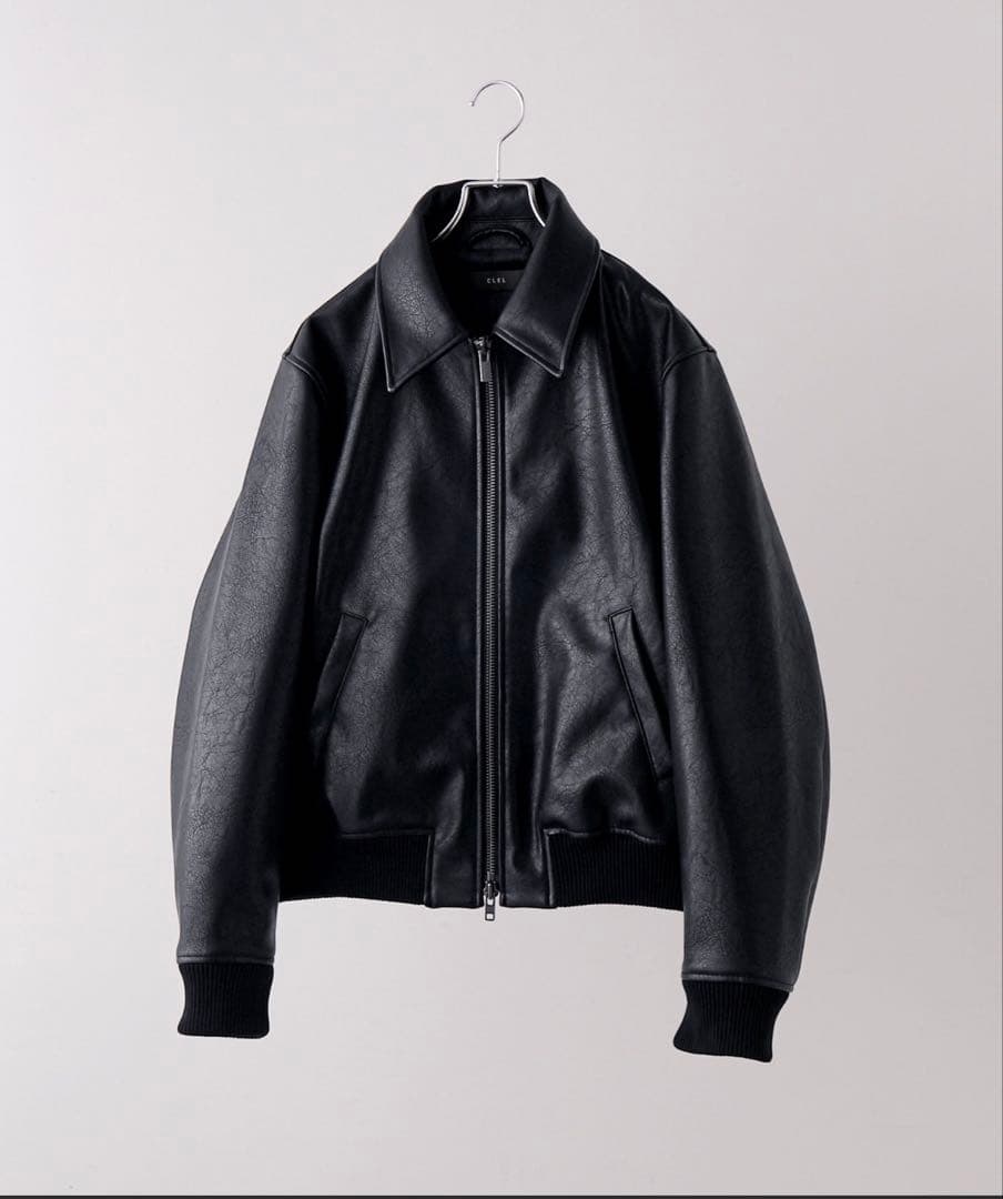 clel ディープテクスチャーブルゾン ブラック　Mサイズ