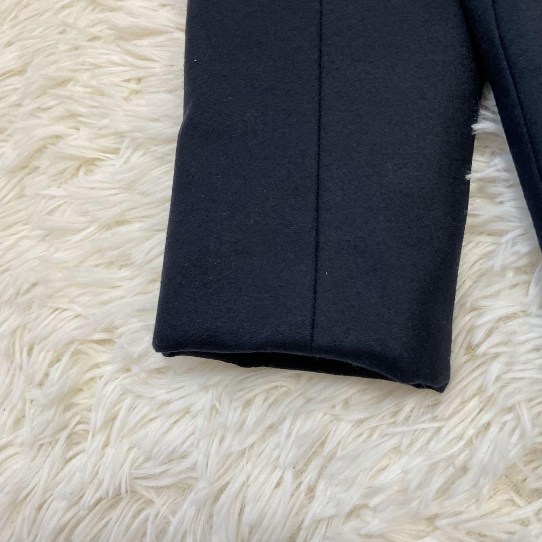 美品♪セオリーリュクス ダウン チェスターコート ロング 40 ネイビー