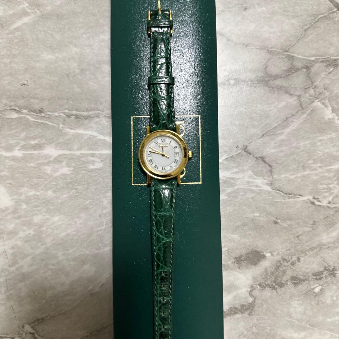 GUCCI グリーンレザー 腕時計(クォーツ)