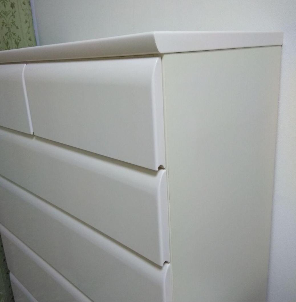 ホワイト チェスト 6段 引き出し付き