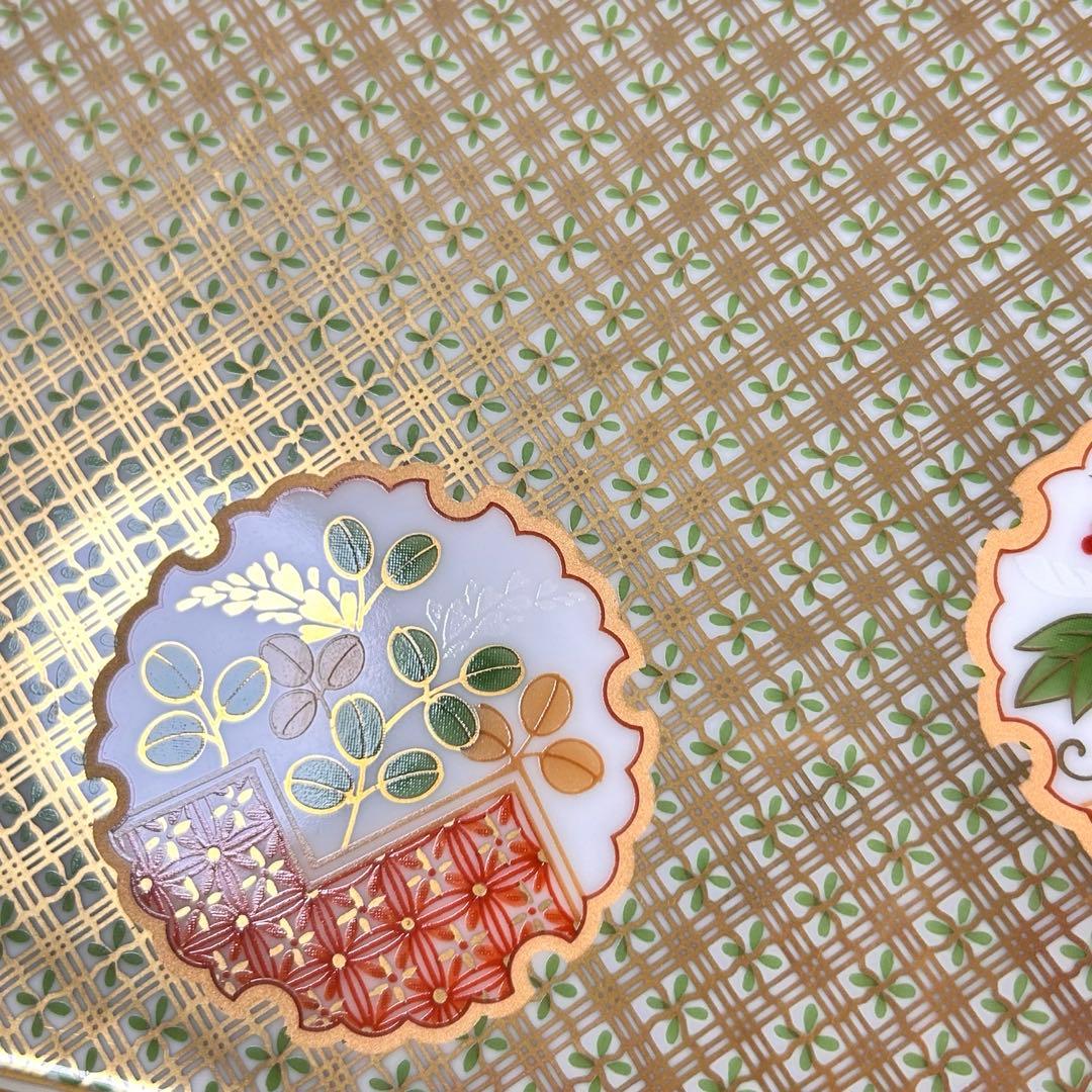 【未使用品】美濃焼　庫山窯　金彩狩衣　八角長盛大皿　オードブルプレート　廃盤品
