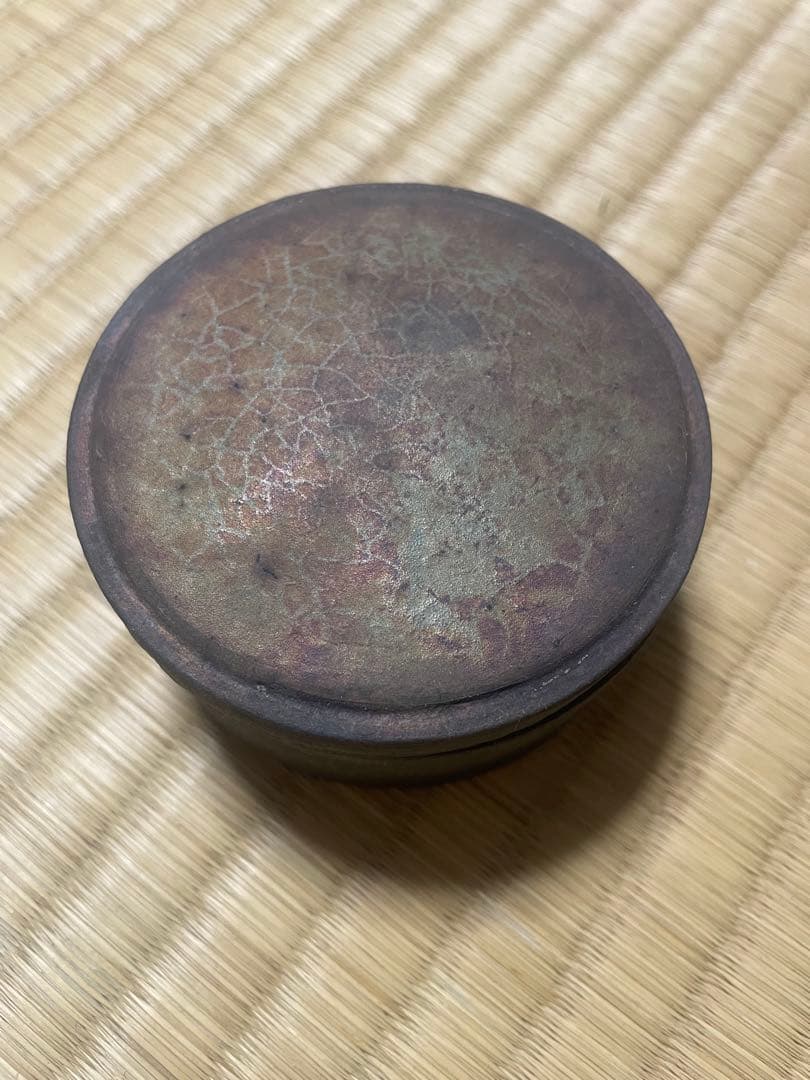 瀬川辰馬　蓋物　硫化銀彩　値下げ不可