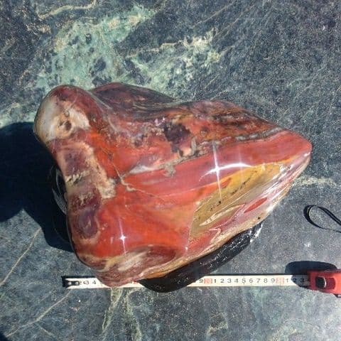 北海道産 錦紅石 庭石 鑑賞石 原石 パワーストーン 宝石 置物 オブジェ