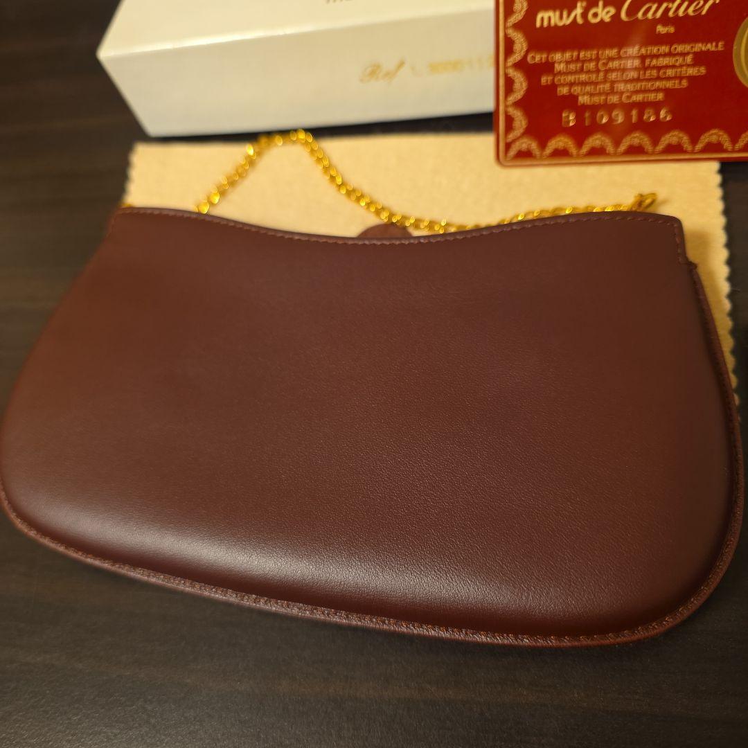 Cartier　マストライン　ケース　ポーチ　チェーン付　札入れ　セット