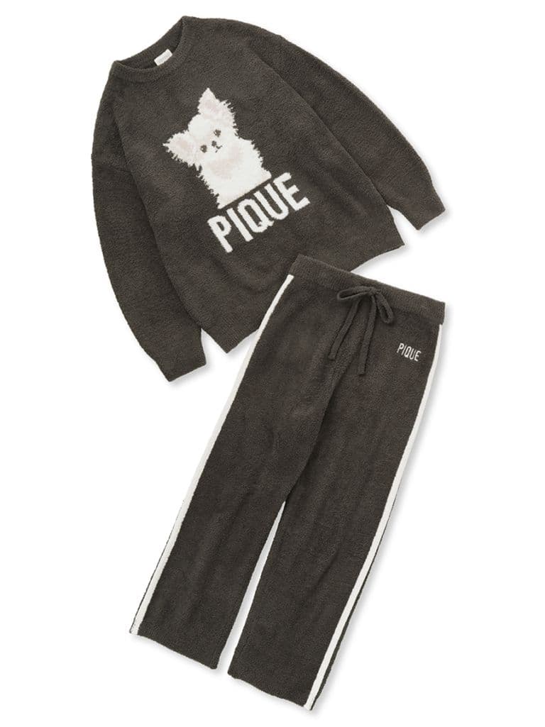 専用。ジェラートピケチワワプルオーバー上下セット 新品未使用タグ付き