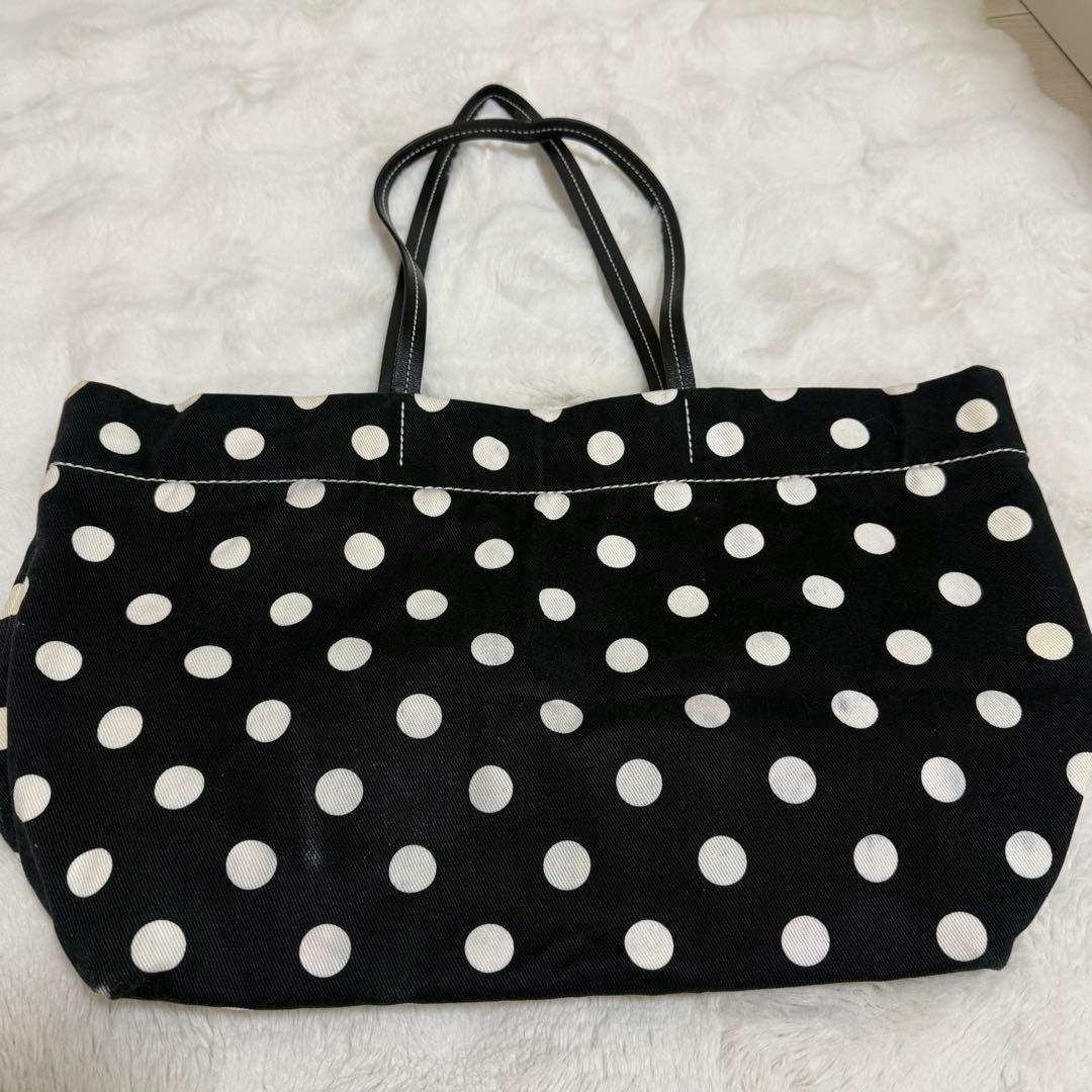 miu miu ドット柄 キャンパス トートバッグ