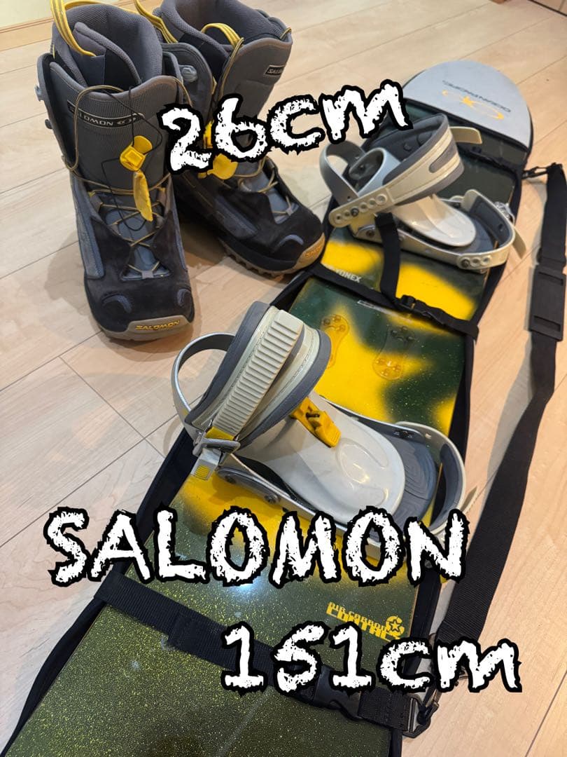 【即滑走OK】スノーボードセット 151cm SALOMONブーツ ケース付き