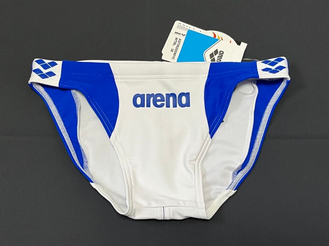 新品 arena 水着 白x青 30