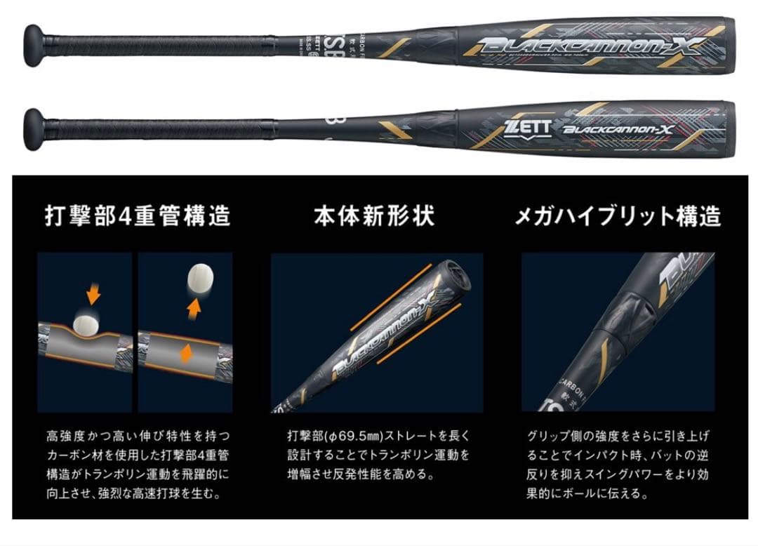 定価47,300円 51%オフ ZETT 軟式バット BLACKCANNON-X