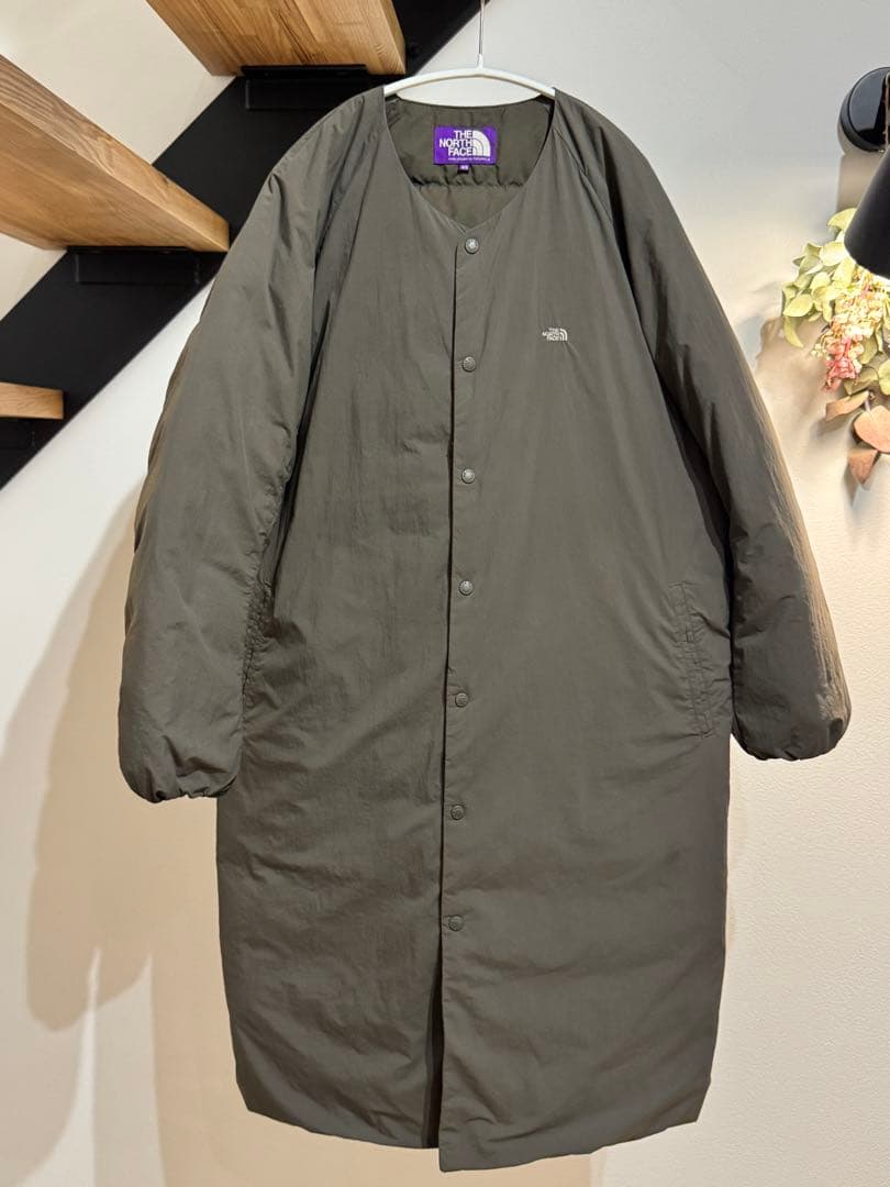 THE NORTH FACE ロングダウンコート パープルレーベル ダークグレー